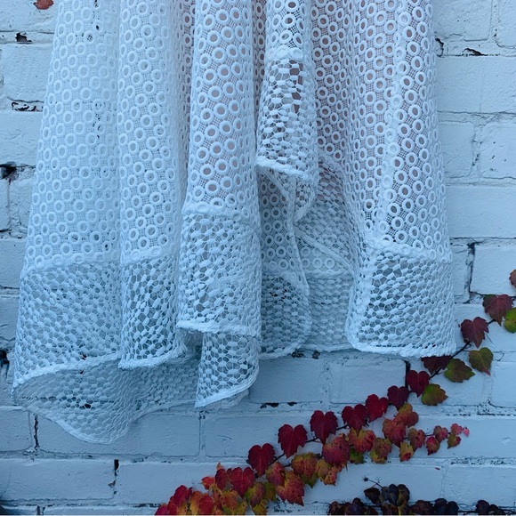 Keepsake The Label White Asymmetrical Eyelet Dress - Picture 7 of 16